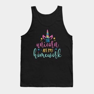 the unicorn ate my homework Tank Top